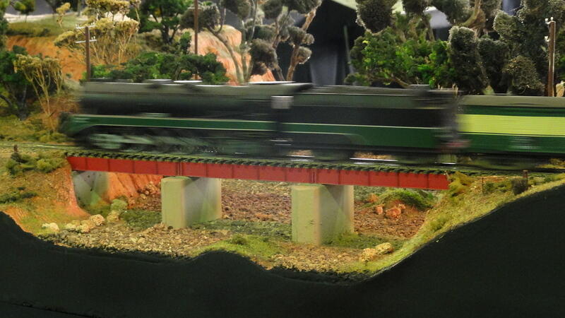 Terowie North - Passenger Train Crossing Bridge at Speed