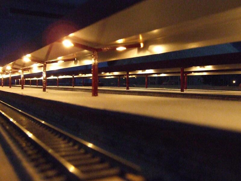 Rome Station Platorm at Night