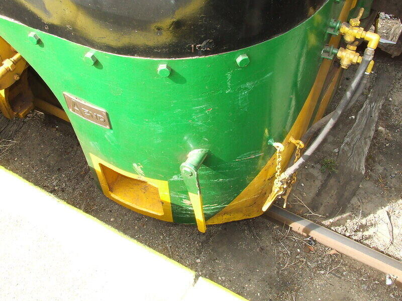 Scrape on Front of Steam Ranger Loco 958 After Meeting White Ute Near Mt Barker 4