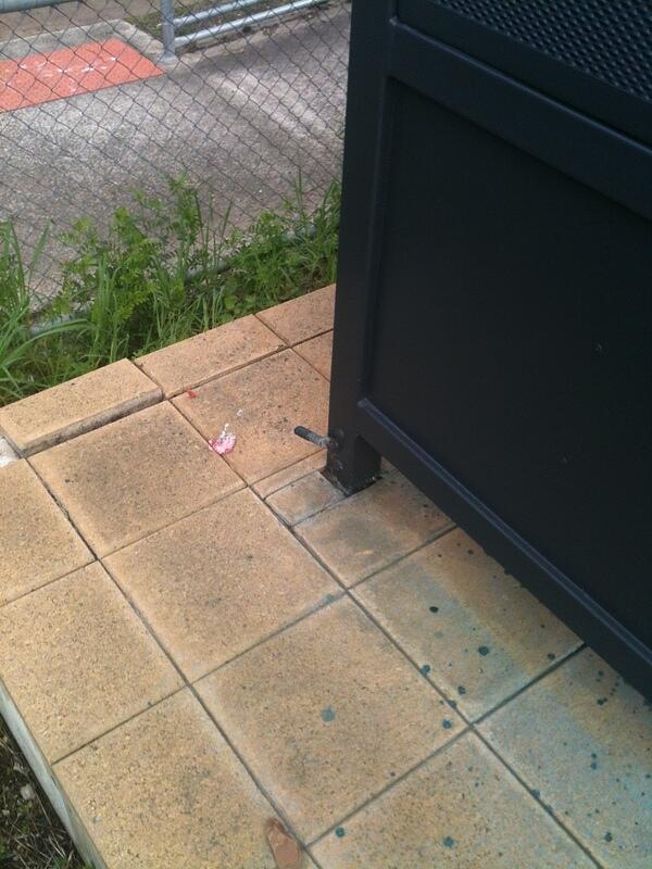 Grounding Cable Cut From Down Wayville Tram Stop Shelter