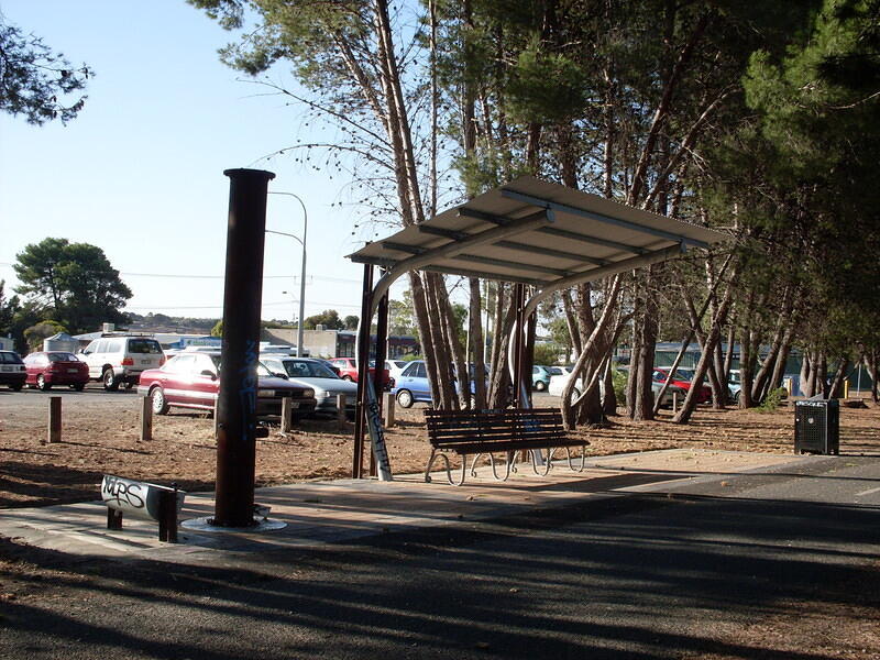 New Shelter Located at Approximately Where the Origninal Line Passed the Platform