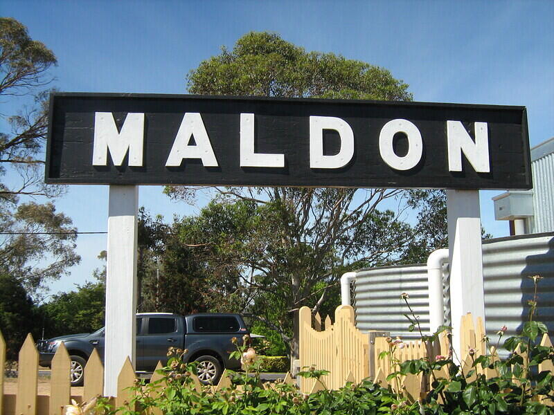 Maldon Station Sign