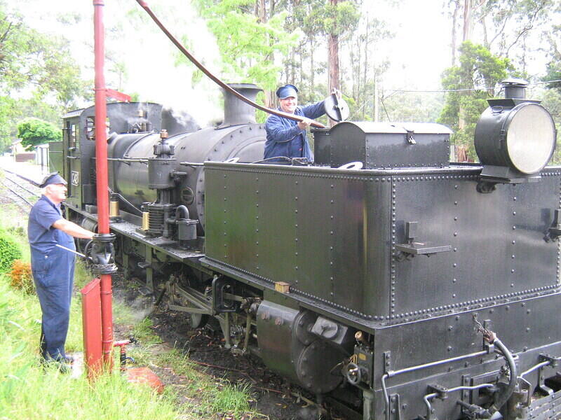 Garrett Taking Water at Menzies Creek2