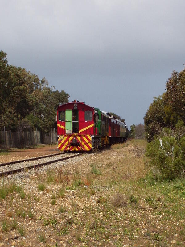 507 and 958 standing on the main outside Goolwa Depot