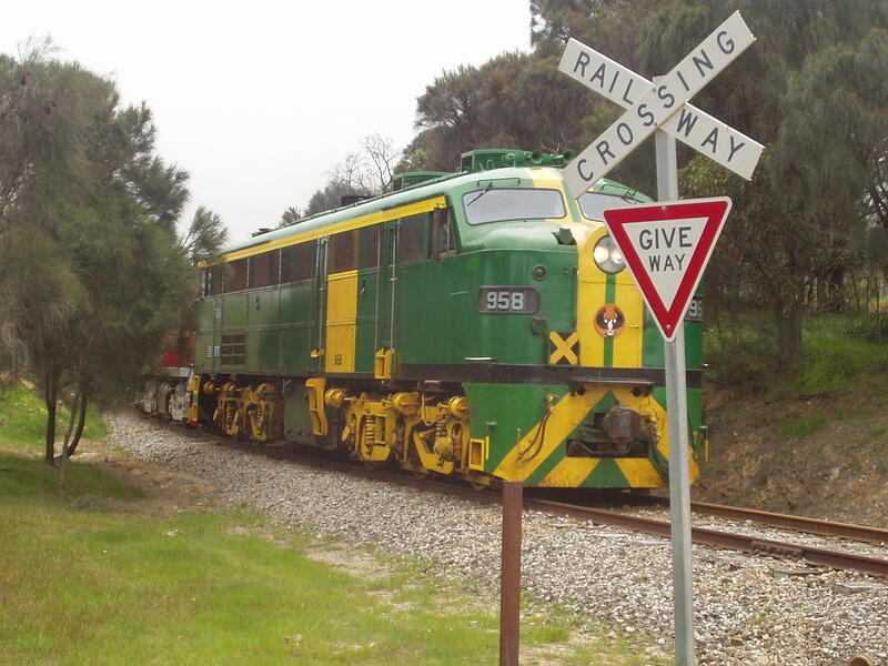 958 at the 2nd Stirling Hill Road level crossing