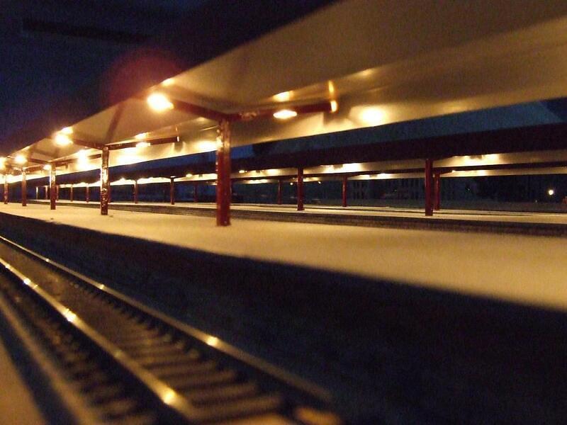 Rome Station Platorm at Night 01