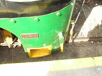 Scrape on Front of Steam Ranger Loco 958 After Meeting White Ute Near Mt Barker 3