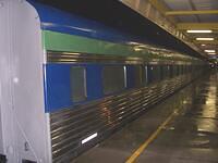 New Livery Red Premium Overland Cars at Keswick Station