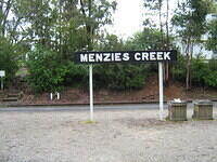 Menzies Creek Station sign