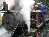 Na12a coupling up to coaches at Gembrook1