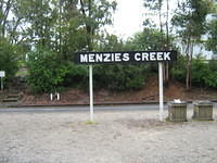 Menzies Creek Station sign
